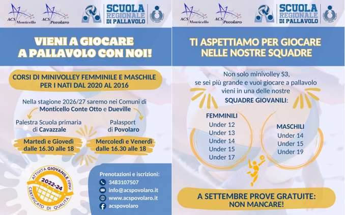 VIENI A GIOCARE A PALLAVOLO CON NOI! - acs povolaro